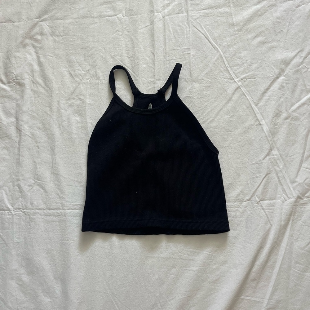 Free people movement black ribbed lounge/ exercise top